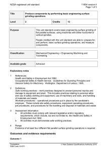 NZQA registered unit standard 11664 version 4  Page 1 of 3