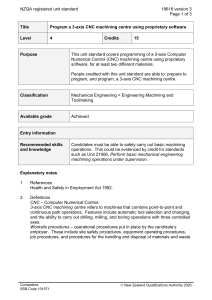 NZQA registered unit standard 18616 version 3  Page 1 of 3