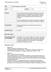 NZQA registered unit standard 2703 version 7  Page 1 of 4