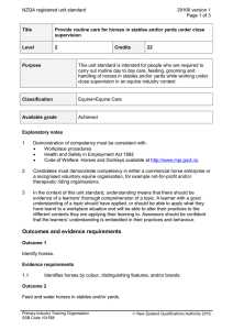 NZQA registered unit standard 29166 version 1  Page 1 of 3