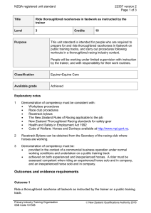 NZQA registered unit standard 22357 version 2  Page 1 of 3