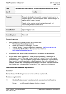 NZQA registered unit standard 25441 version 2  Page 1 of 3
