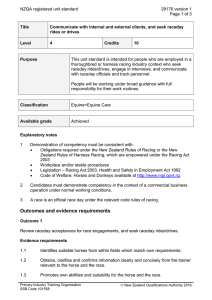 NZQA registered unit standard 29176 version 1  Page 1 of 3