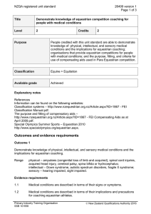 NZQA registered unit standard 26499 version 1  Page 1 of 3