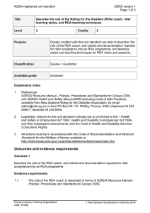 NZQA registered unit standard 26502 version 1  Page 1 of 3