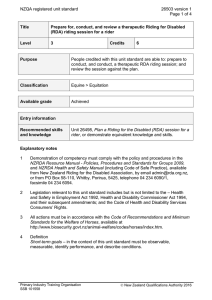 NZQA registered unit standard 26503 version 1  Page 1 of 4
