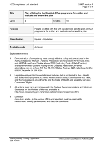 NZQA registered unit standard 26497 version 1  Page 1 of 4