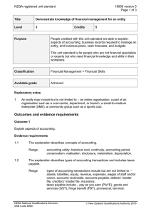 NZQA registered unit standard 18956 version 5  Page 1 of 3