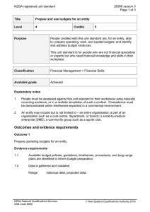 NZQA registered unit standard 26366 version 3  Page 1 of 3