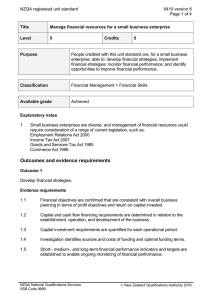 NZQA registered unit standard 6410 version 8  Page 1 of 4