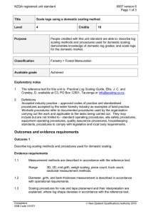 NZQA registered unit standard 6957 version 6  Page 1 of 3