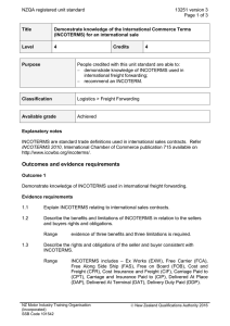 NZQA registered unit standard 13251 version 3  Page 1 of 3