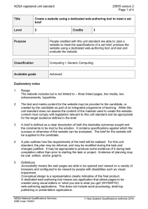 NZQA registered unit standard 25655 version 2  Page 1 of 4