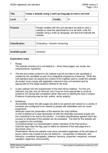 NZQA registered unit standard 25656 version 3  Page 1 of 4