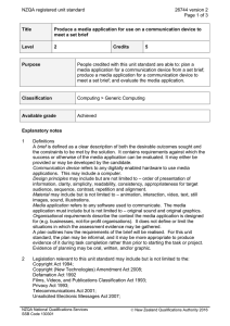 NZQA registered unit standard 26744 version 2  Page 1 of 3