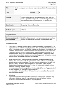 NZQA registered unit standard 2785 version 8  Page 1 of 4