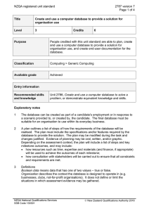 NZQA registered unit standard 2787 version 7  Page 1 of 4