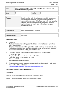 NZQA registered unit standard 6745 version 8  Page 1 of 3