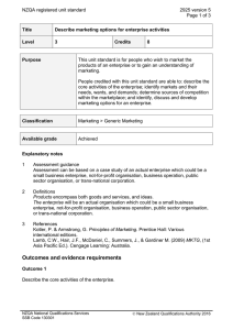 NZQA registered unit standard 2925 version 5  Page 1 of 3