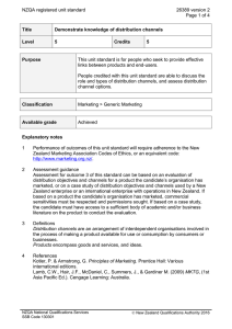 NZQA registered unit standard 26389 version 2  Page 1 of 4