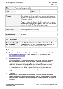 NZQA registered unit standard 2931 version 5  Page 1 of 4