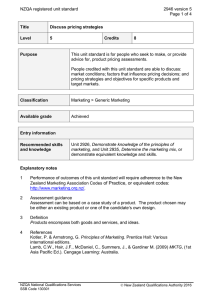 NZQA registered unit standard 2946 version 5  Page 1 of 4