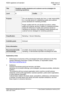 NZQA registered unit standard 2928 version 5  Page 1 of 4