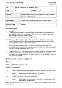 NZQA registered unit standard 1311 version 6  Page 1 of 3