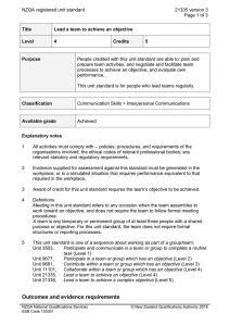 NZQA registered unit standard 21335 version 3  Page 1 of 3