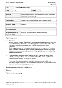 NZQA registered unit standard 9678 version 7  Page 1 of 3