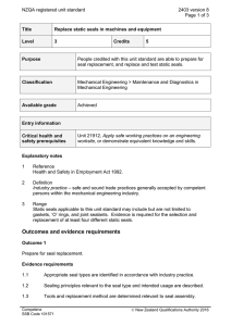 NZQA registered unit standard 2403 version 8  Page 1 of 3