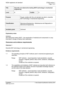 NZQA registered unit standard 27205 version 1  Page 1 of 2