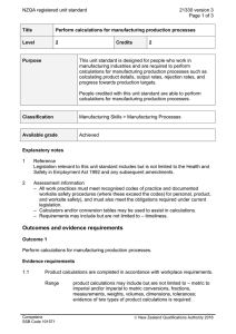 NZQA registered unit standard 21330 version 3  Page 1 of 3