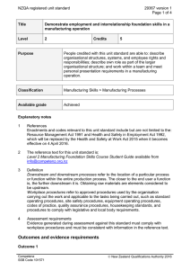 NZQA registered unit standard 29367 version 1  Page 1 of 4