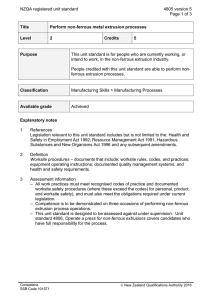 NZQA registered unit standard 4805 version 5  Page 1 of 3