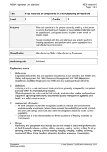 NZQA registered unit standard 4809 version 6  Page 1 of 4