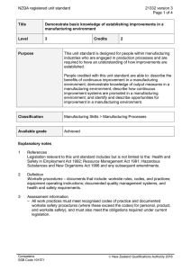 NZQA registered unit standard 21332 version 3  Page 1 of 4