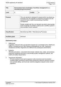 NZQA registered unit standard 21333 version 2  Page 1 of 3