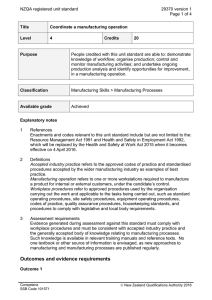 NZQA registered unit standard 29370 version 1  Page 1 of 4