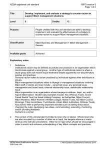 NZQA registered unit standard 10670 version 5  Page 1 of 4