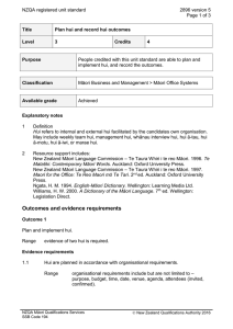 NZQA registered unit standard 2896 version 5  Page 1 of 3