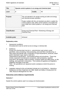 NZQA registered unit standard 28158 version 1  Page 1 of 4
