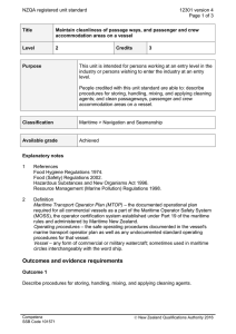 NZQA registered unit standard 12301 version 4  Page 1 of 3