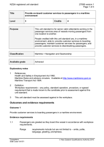 NZQA registered unit standard 27096 version 1  Page 1 of 4