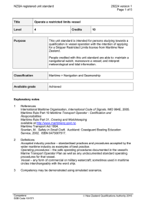 NZQA registered unit standard 29224 version 1  Page 1 of 5