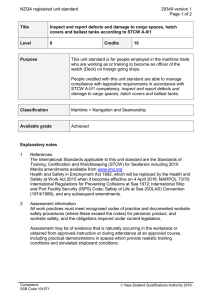 NZQA registered unit standard 29349 version 1  Page 1 of 2
