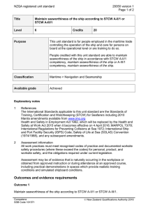 NZQA registered unit standard 29350 version 1  Page 1 of 2