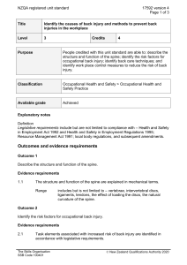 NZQA registered unit standard 17592 version 4  Page 1 of 3