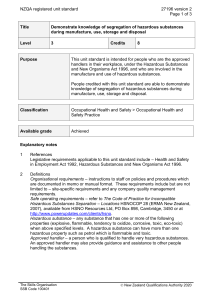 NZQA registered unit standard 27196 version 2  Page 1 of 3