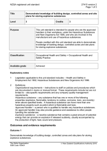 NZQA registered unit standard 27415 version 2  Page 1 of 3